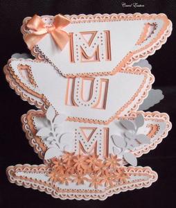 Mum Stacked Cups Card Only