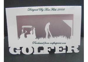 Golfer Frame Card