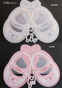 Baby Shoe Scalloped Layered Card