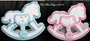 Baby Rocking Horse Layered Card
