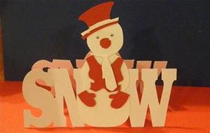 Snowman Snow Word Card
