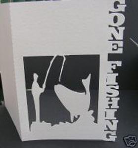 Gone Fishing Frame Card