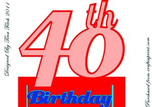 40th Plinth Card Topper
