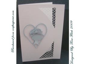 Latticed Side Lady Card & Topper