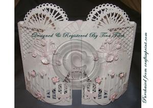 Cherry Blossom Wedding Door Card