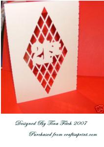 21st Latticed Frame Card