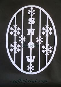 Christmas Snow Oval