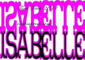 Isabelle Name Layered Card