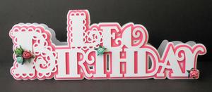 Scalloped Leo Birthday Card