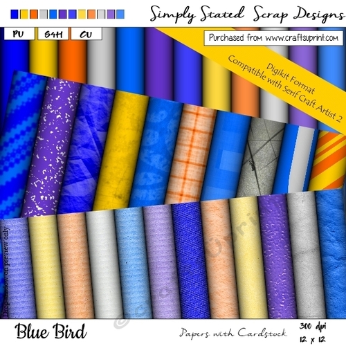 Blue Bird - DIGIKIT Paper & Cardstock Pack