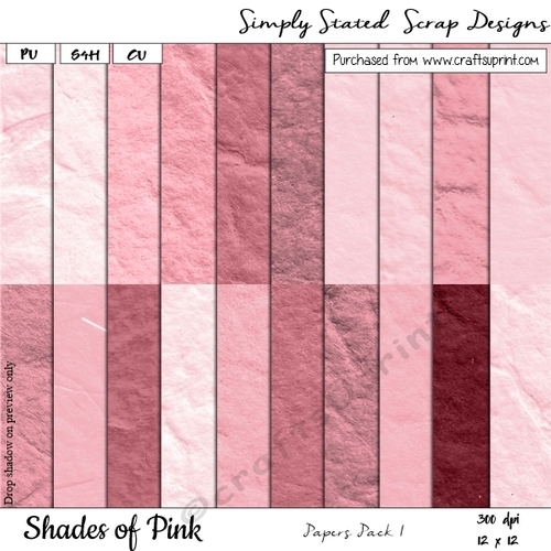 Shades of Pink Papers Pack #1