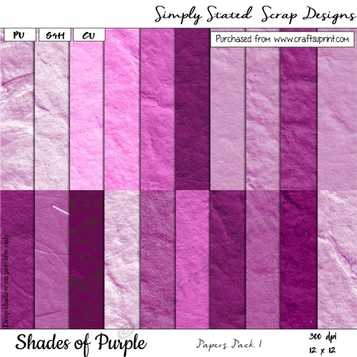Shades of Purple Papers Pack #1