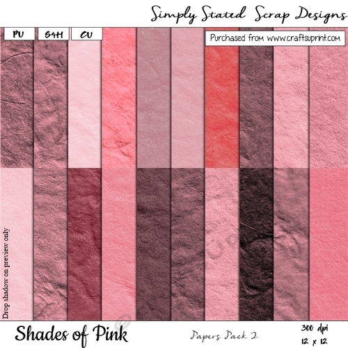 Shades of Pink Papers Pack #2