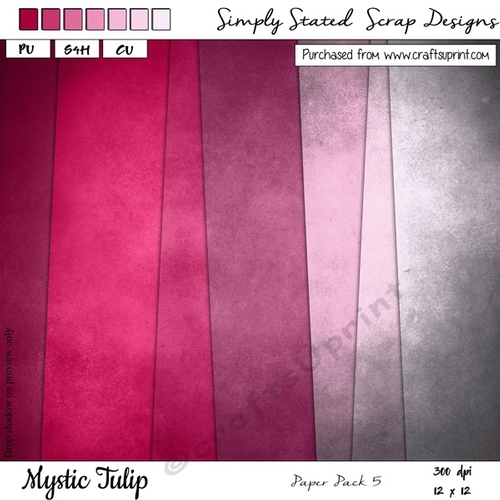 Mystic Tulip Paper Pack #5 - 12 x 12