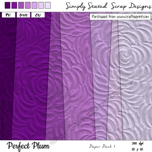 Perfect Plum Paper Pack #1 - 12 x 12