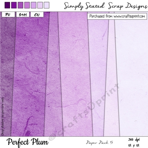Perfect Plum Paper Pack #5 - 12 x 12