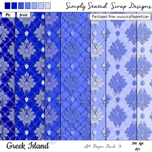 Greek Island Paper Pack #3 - A4