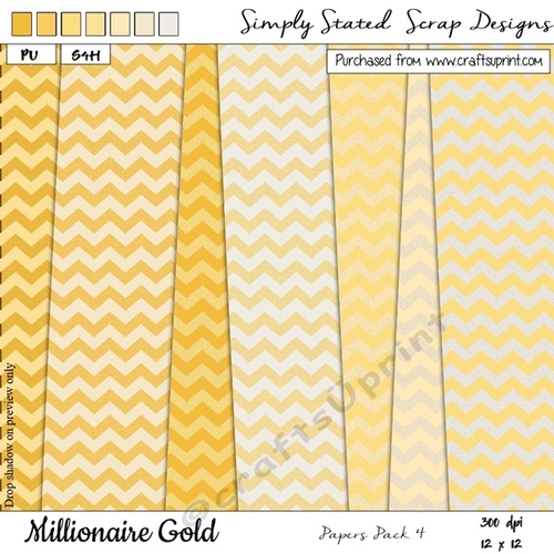 Millionaire Gold - 12 x 12 Paper Pack #4