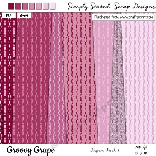 Groovy Grape - 12 x 12 Paper Pack #1