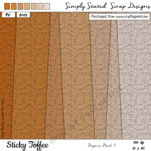 Sticky Toffee 12 x 12 Paper Pack #1