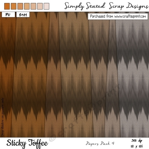 Sticky Toffee 12 x 12 Paper Pack #4