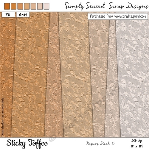 Sticky Toffee 12 x 12 Paper Pack #5