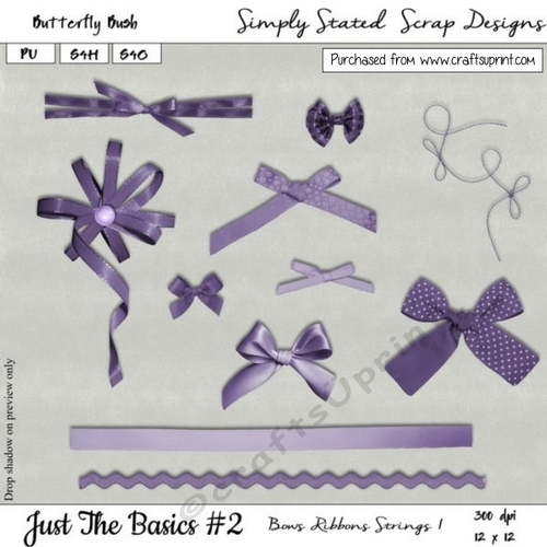 JTB2 - Butterfly Bush - Bows, Ribbons & Strings - Pack 1