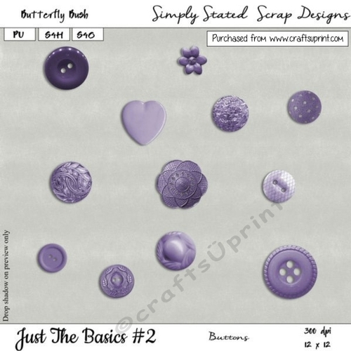 JTB2 - Butterfly Bush - Buttons