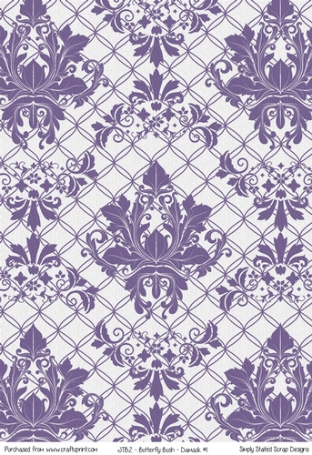 JTB2 - Butterfly Bush - Damask A4 Paper #1