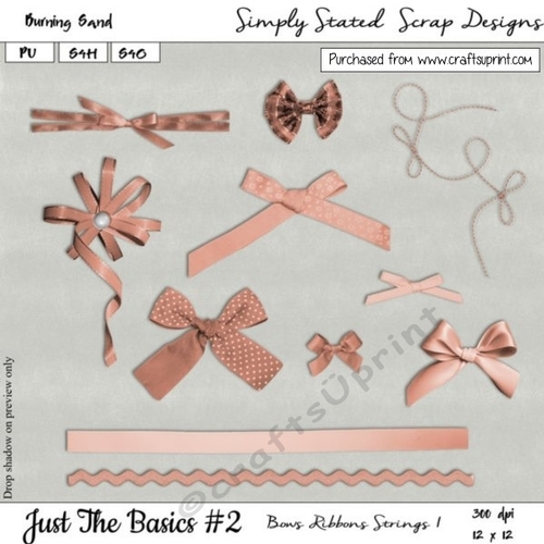 JTB2 - Burning Sand - Bows, Ribbons, Strings  - Pack #1
