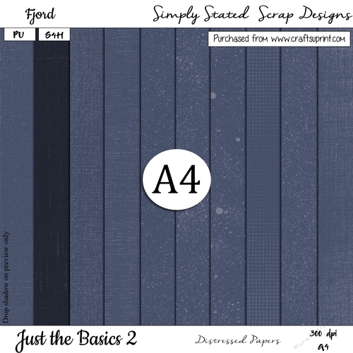 JTB2 - Fjord - Distressed Papers - A4 pack