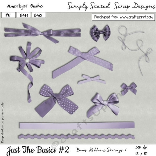 JTB2 - Amethyst Smoke - Bows, Ribbons, Strings Pack 1