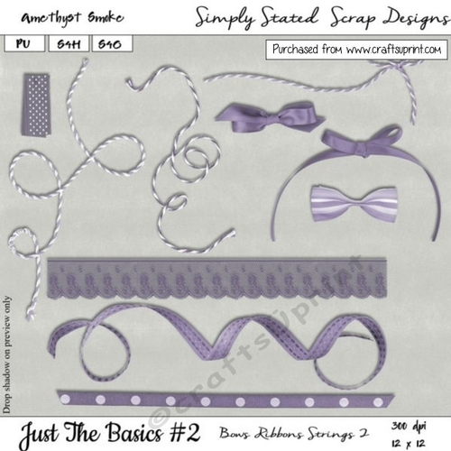 JTB2 - Amethyst Smoke - Bows, Ribbons, Strings Pack 2