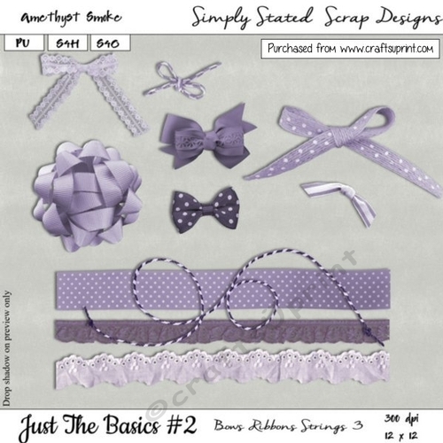 JTB2 - Amethyst Smoke - Bows, Ribbons, Strings Pack 3