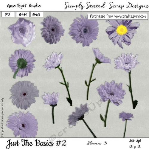 JTB2 - Amethyst Smoke - Flowers Pack 3