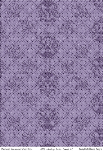 JTB2 - Amethyst Smoke - Damask A4 Paper #2