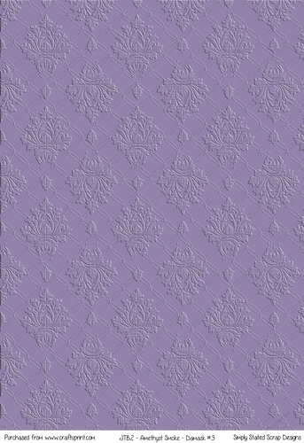 JTB2 - Amethyst Smoke - Damask A4 Paper #3