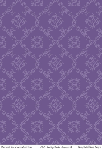 JTB2 - Amethyst Smoke - Damask A4 Paper #4