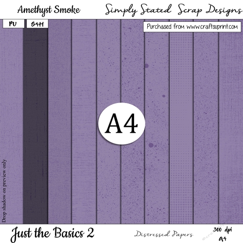 JTB2 - Amethyst Smoke - Distressed A4 Paper