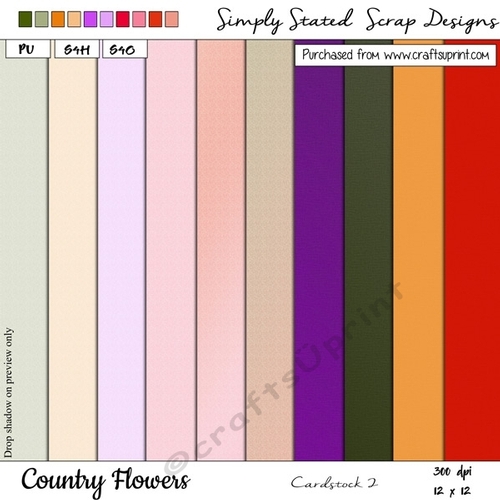 Country Flowers - Paper Pack #2 - 12 x 12