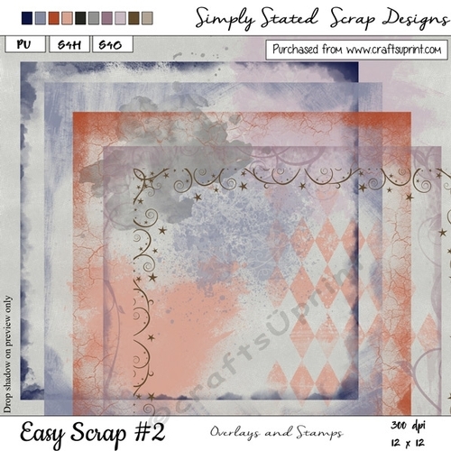 Easy Scrap #2 - Overlays & Brushed Stamps
