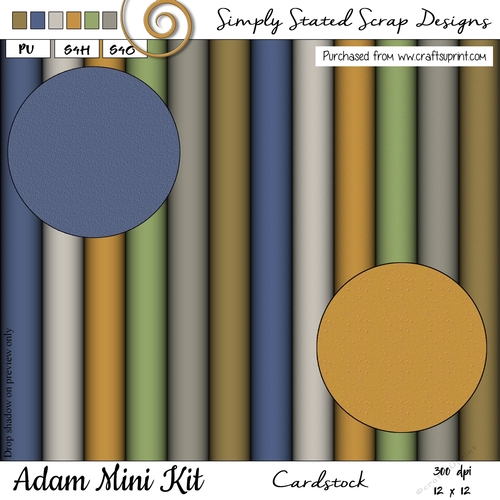 Adam - Textured Paper Set - 12 x 12