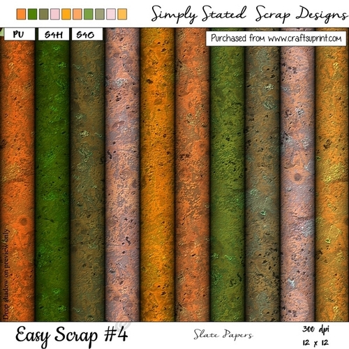 Easy Scrap #4 - Slate Papers - 12 x 12