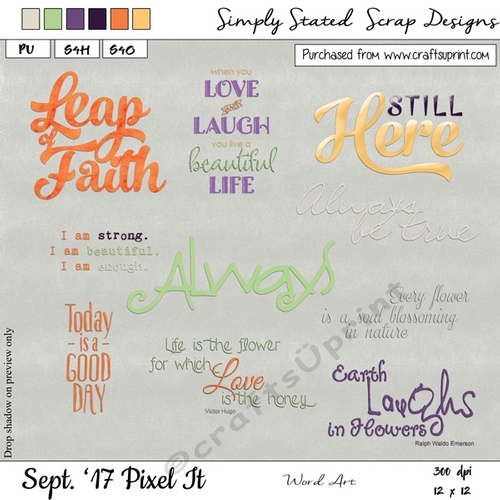 Pixel It - Sept. 17 Word Art pack