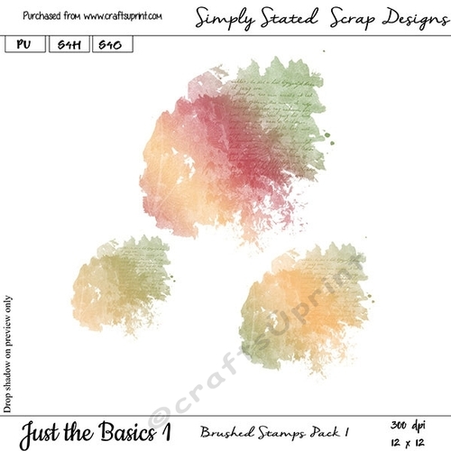 Just the Basics #1 - Brushed Stamps Pack #1