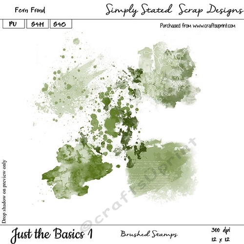 Just the Basics #1 - Fern Frond Brushed Stamps 