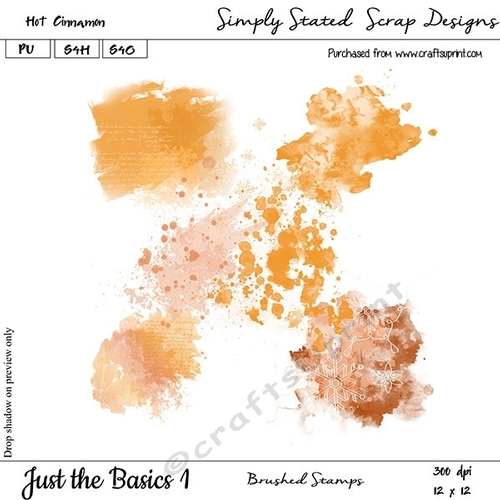 Just the Basics #1 - Hot Cinnamon Brushed Stamps 