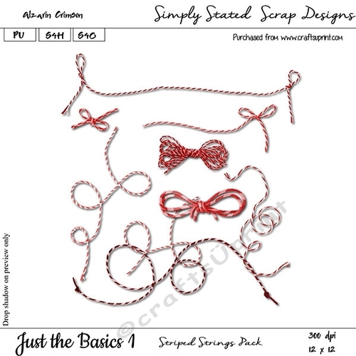 Just the Basics #1 - Alzarin Crimson - Striped Strings