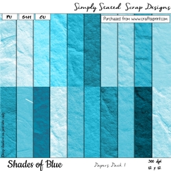 Shades of Blue Papers Pack #1