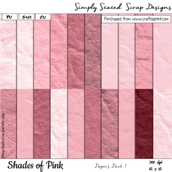 Shades of Pink Papers Pack #1